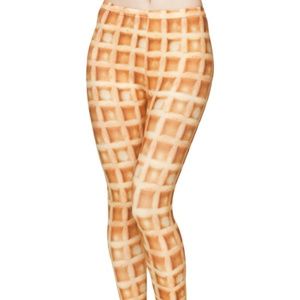 Miz Sweet: Belgian Waffle Breakfast Foodie Graphic Leggings 3 Pack